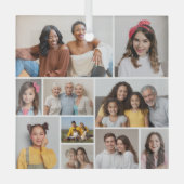 Creëer Uw eigen 10 fotocollage Glas Ornament (Voorkant)