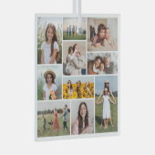 Creëer Uw eigen 10 fotocollage Glas Ornament (Voorkant Rechts)