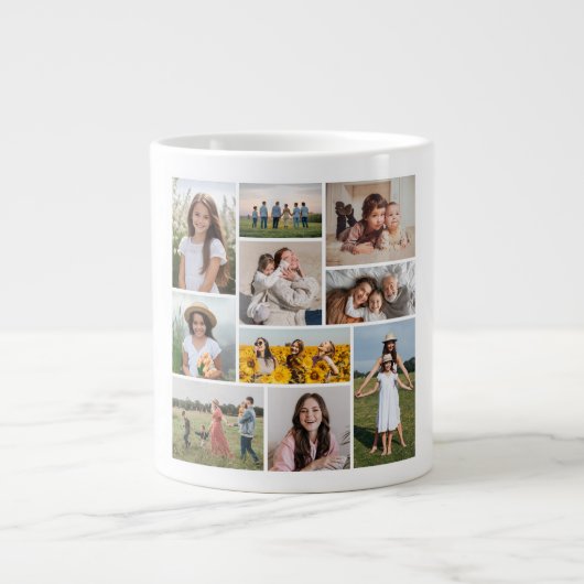 Creëer Uw eigen 10 fotocollage Grote Koffiekop (Voorkant)