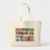 Creëer Uw eigen 10 fotocollage Grote Tote Bag (Voorkant)
