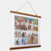 Creëer Uw eigen 10 fotocollage Hangend Wandkleed (Gebogen)