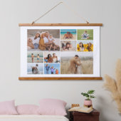 Creëer Uw eigen 10 fotocollage Hangend Wandkleed (Slaapkamer)