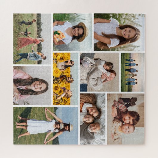 Creëer Uw eigen 10 Fotocollage Jigsaw Puzzel (Horizontaal)