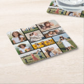 Creëer Uw eigen 10 fotocollage Kartonnen Onderzetters (Schuin)