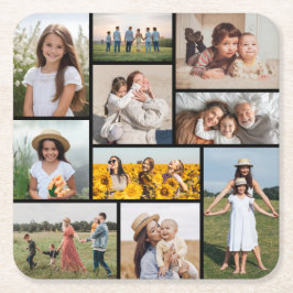 Creëer Uw eigen 10 fotocollage Kartonnen Onderzetters