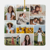 Creëer Uw eigen 10 fotocollage Keramisch Ornament (Achterkant)