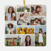 Creëer Uw eigen 10 fotocollage Keramisch Ornament (Voorkant)