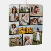 Creëer Uw eigen 10 fotocollage Keramisch Ornament (Rechts)