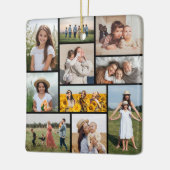 Creëer Uw eigen 10 fotocollage Keramisch Ornament (Links)