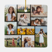 Creëer Uw eigen 10 fotocollage Keramisch Ornament (Achterkant)