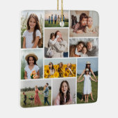Creëer Uw eigen 10 fotocollage Keramisch Ornament (Rechts)