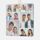 Creëer Uw eigen 10 fotocollage Keramisch Ornament (Links)