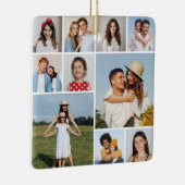 Creëer Uw eigen 10 fotocollage Keramisch Ornament (Rechts)