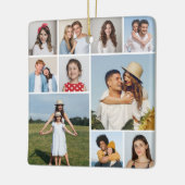 Creëer Uw eigen 10 fotocollage Keramisch Ornament (Links)