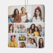 Creëer Uw eigen 10 fotocollage Keramisch Ornament (Links)