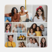 Creëer Uw eigen 10 fotocollage Keramisch Ornament (Achterkant)