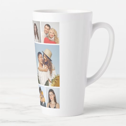 Creëer Uw eigen 10 fotocollage Latte Mok (Rechts)