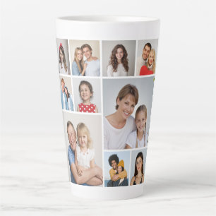 Creëer Uw eigen 10 fotocollage Latte Mok