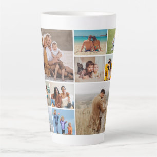 Creëer Uw eigen 10 fotocollage Latte Mok