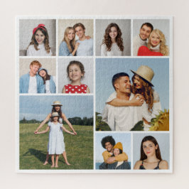 Creëer Uw eigen 10 fotocollage Legpuzzel