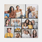 Creëer Uw eigen 10 fotocollage Magneet (Voorkant)