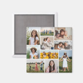 Creëer Uw eigen 10 fotocollage Magneet (Voorkant / Achterkant)