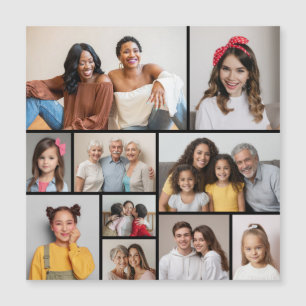 Creëer Uw eigen 10-fotocollage-magneetkaart