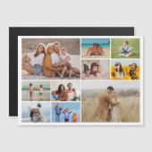 Creëer Uw eigen 10-fotocollage-magneetkaart (Voorkant / Achterkant)