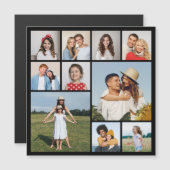Creëer Uw eigen 10-fotocollage-magneetkaart (Voorkant / Achterkant)