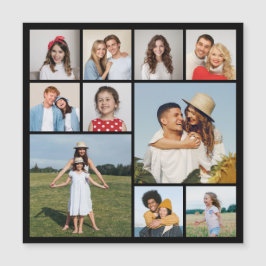 Creëer Uw eigen 10-fotocollage-magneetkaart