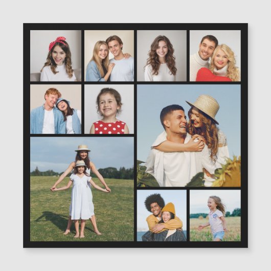 Creëer Uw eigen 10-fotocollage-magneetkaart (Voorkant)
