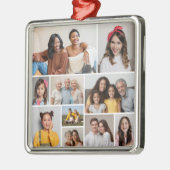 Creëer Uw eigen 10 fotocollage Metalen Ornament (Links)