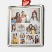 Creëer Uw eigen 10 fotocollage Metalen Ornament (Links)