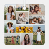 Creëer Uw eigen 10 fotocollage Metalen Ornament (Achterkant)