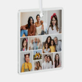 Creëer Uw eigen 10 fotocollage Metalen Ornament (Voorkant Rechts)