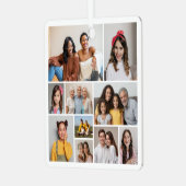 Creëer Uw eigen 10 fotocollage Metalen Ornament (Voorkant links)