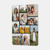 Creëer Uw eigen 10 fotocollage Metalen Ornament (Voorkant links)