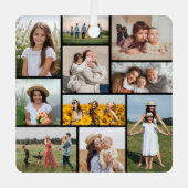 Creëer Uw eigen 10 fotocollage Metalen Ornament (Voorkant)