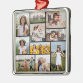 Creëer Uw eigen 10 fotocollage Metalen Ornament (Links)