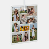 Creëer Uw eigen 10 fotocollage Metalen Ornament (Voorkant Rechts)