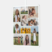 Creëer Uw eigen 10 fotocollage Metalen Ornament (Voorkant links)