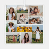 Creëer Uw eigen 10 fotocollage Metalen Ornament (Achterkant)