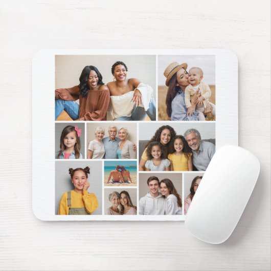 Creëer Uw eigen 10 fotocollage Muismat (Met muis)