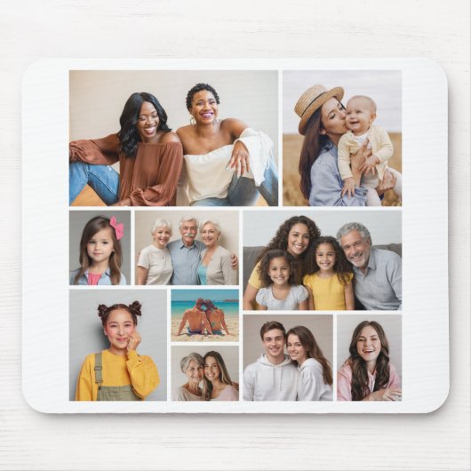 Creëer Uw eigen 10 fotocollage Muismat (Voorkant)