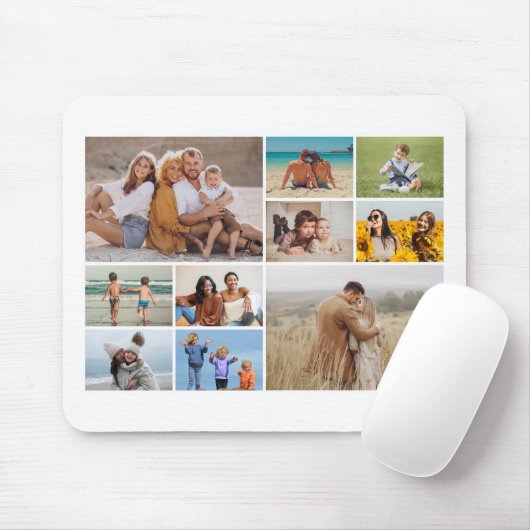 Creëer Uw eigen 10 fotocollage Muismat (Met muis)