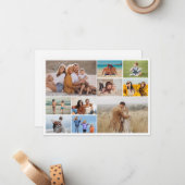 Creëer Uw eigen 10 fotocollage Notitiekaartje (Voorkant / Achterkant in situ)