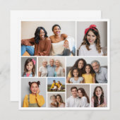 Creëer Uw eigen 10 fotocollage Notitiekaartje (Voorkant / Achterkant)