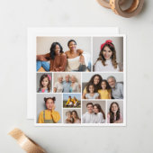 Creëer Uw eigen 10 fotocollage Notitiekaartje (Voorkant / Achterkant in situ)