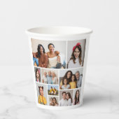 Creëer Uw eigen 10 fotocollage Papieren Bekers (Voorkant)