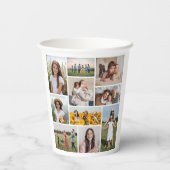 Creëer Uw eigen 10 fotocollage Papieren Bekers (Achterkant)